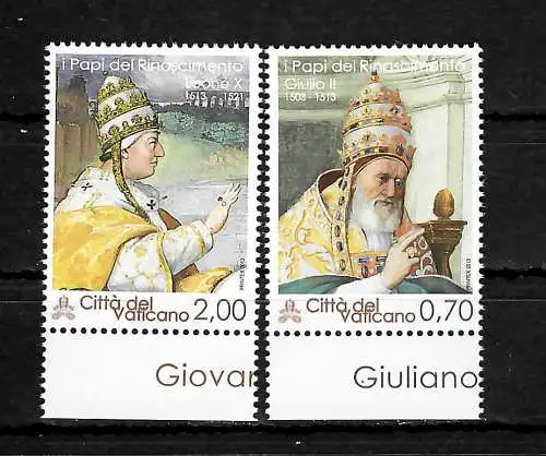 Vatikan: Päpste der Renaissance; Julius II & Leo X, Gemälde von Raffael #1782-83