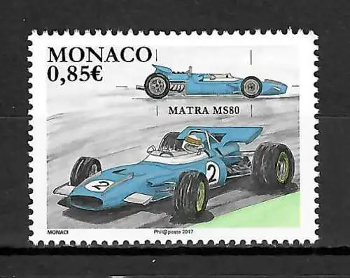 Monaco 2017: Matra MS80, Legendäre Rennwagen, postfrisch