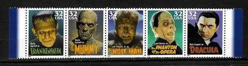 USA 1997: Gruselgestalten: Frankenstein, Mummy, Wolf Man, Dracula, Phantom Opera