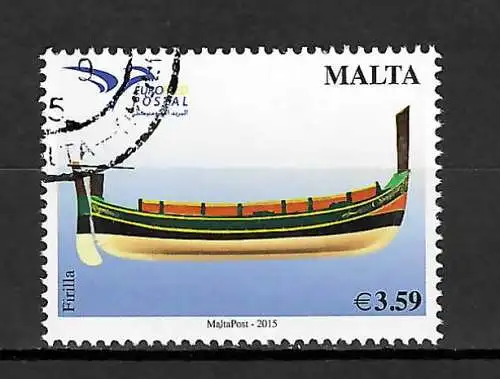 Malta 2015: Euromed Postal: Boats of the Mediterranean, gestempelt