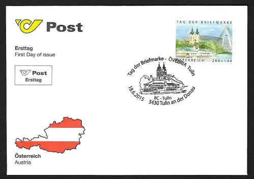 Österreich 2015: Tag der Briefmarke ÖVEBRIA Tulln, FDC