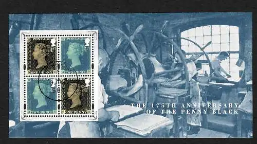 GB 2015: 125 Anniversary of the first stamp: Penny black, FDC