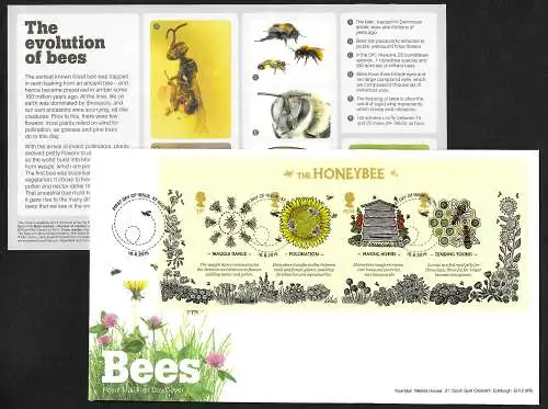 GB 2015: Fleißige Bienen, The evolution of the Honey Bee, FDC