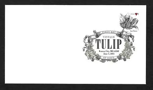 USA 2015: Vintage Tulip, Die Tulpe, FDC