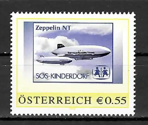 Österreich: Meine Marke: Zeppelin NT, SOS-Kinderdorf, postfrisch