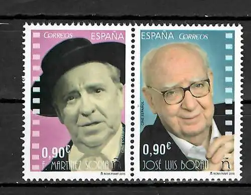 Spanien 2015: Filmschauspieler: F. Martinez Soria, José Luis Borau, postfrisch