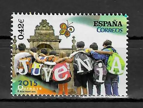 Spanien 2015: Juvenia: Jugend Briefmarkenausstellung, postfrisch