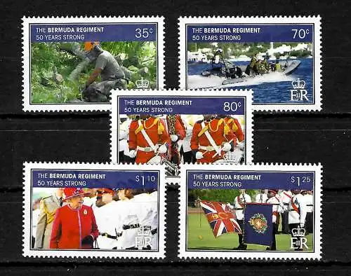 Bermuda: 50 years strong: The Bermuda Regiment, mnh