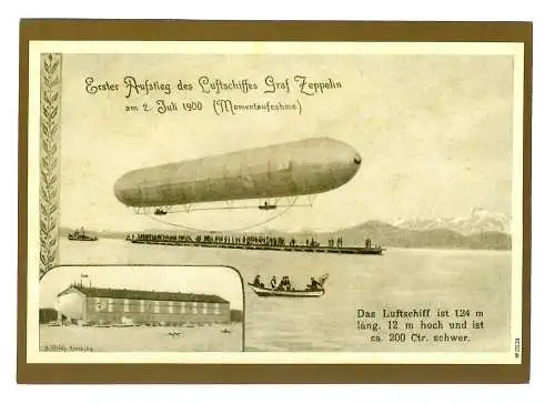 Bund 1997: Erster Werkstattflug des Zeppelin NT, LZ N07, Bordstempel, Bordsiegel