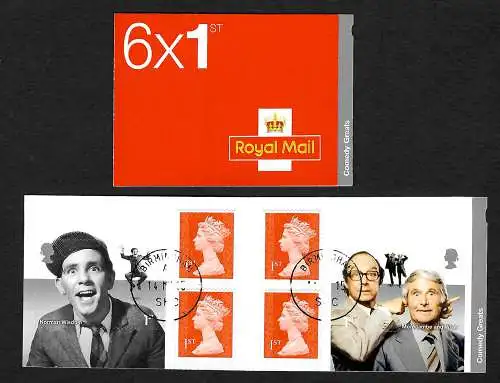 GB 2015: Norman Wisdom, Morecambe and Wise, stamp booklet