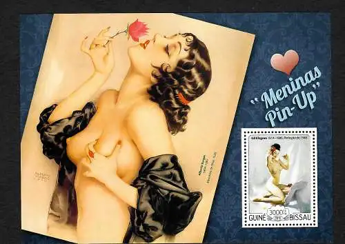 Guinea-Bissau 2015: Pin-Up Menianas, Alberto Vargas, postfrisch