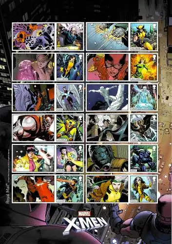 GB: Collector Sheet X-Men, Marvel Comics, mnh