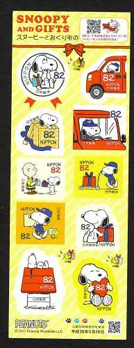 Japan: Snoopy & Gifts, Folienblatt, mnh, **