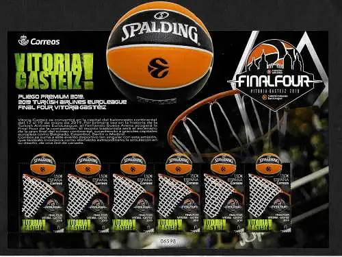 Spanien 2019: Vitoria Gasteiz, Basktball, Finalfour, Spalding, mnh, **