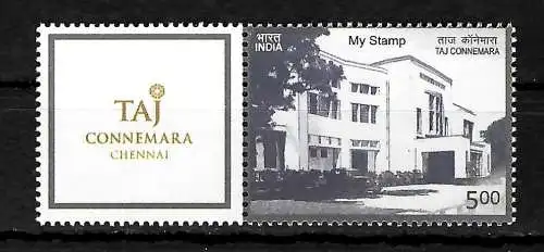 Indien 2018 My Stamp: Taj Connemara, postfrisch