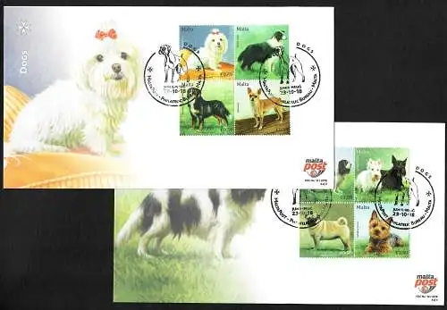 Malta 2018: Dogs, 4x FDC