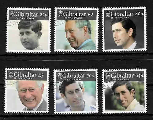 Gibraltar Prince of Wales, 5x gestempelt