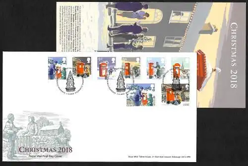 GB 2018: Weihnachten, Christmas, FDC