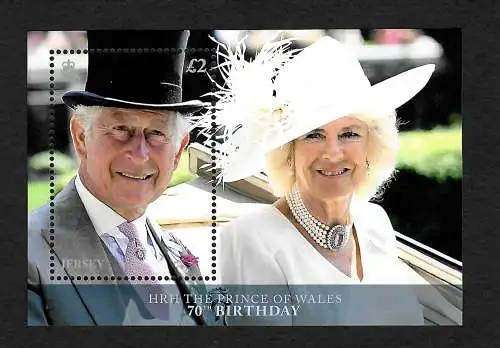 Jersey 2018: HRH the Prince of Wales, 70th Birthday, mnh