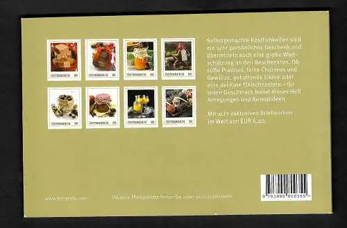 Österreich: Geschenkideen aus der Küche, Briefmarkenheft postfrisch