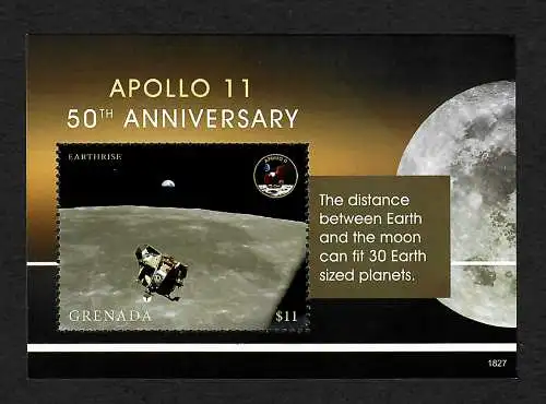 Grenada: Apollo 11, 50th Anniversary, ** mnh