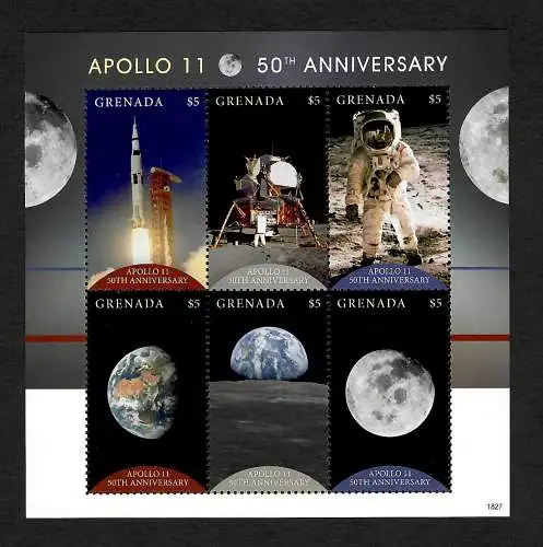 Grenada: Apollo 11, 50th Anniversary, Block ** mnh