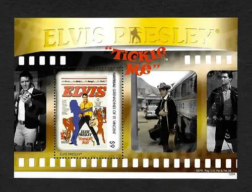 Grenadines of St. Vincent: Elvis Presley: Tickle me, Block mnh **