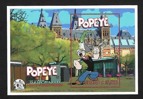 Ghana 2002: Popeye the Sailorman, Block postfrisch