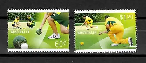 Australien 2012: Lawn Bowls, Rasen-Bowling, #3844-45, **