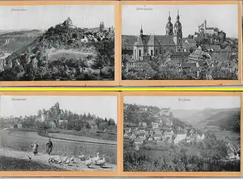 Ansichtskarten Leporello Fränkische Schweiz, Ansichten verschiedener Dörfer