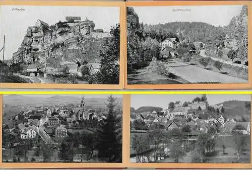 Ansichtskarten Leporello Fränkische Schweiz, Ansichten verschiedener Dörfer