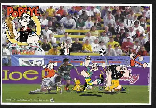 Grenada 2002: Popeye and Play Friends, The Field, postfrisch, **