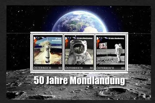 Österreich 2019: 50 Jahre Mondlandung, Apollo, postfrisch, **