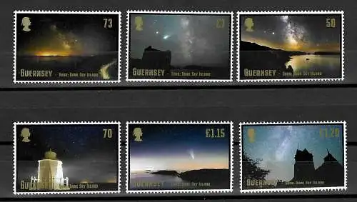 Guernsey 2021: Sark: Dark Sky Island, 6x stamps, mnh