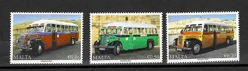 Malta 2021: Maltesische Busse, postfrisch, **