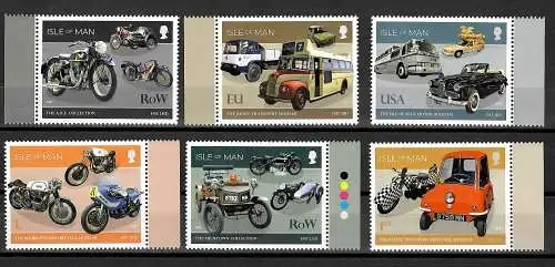 Isle of Man 2021: Verkehrsmuseen auf der Insel, Fahrzeuge, postfrisch