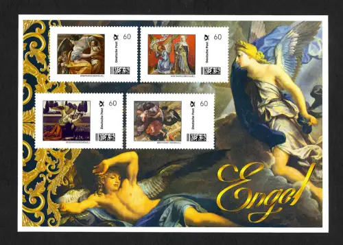 Bund 2022: Briefmarke Individuell: Engel, 4-er Markenbogen, postfrisch