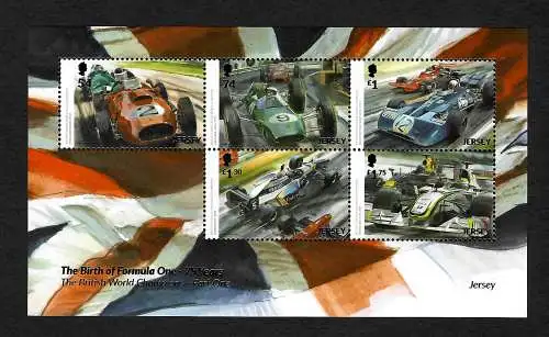 Jersey 2021: British Birth of Formula One - 75 years, Block mnh **