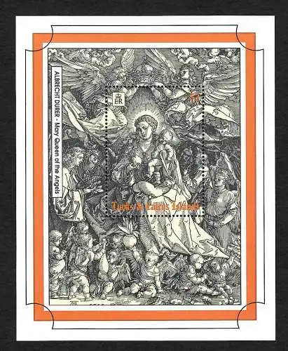 Turks&Caicos Islands: Albrecht Dürer: Mary Queen of the Angels, mnh, postfrisch