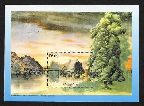 Malediven: albrecht Dürer: The Weiden Mill, postfrisch, mnh