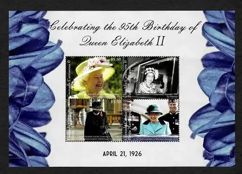 Grenada Carriacou, Martinique: Queen Elizabeth II, 95th Birthday Celebration, **