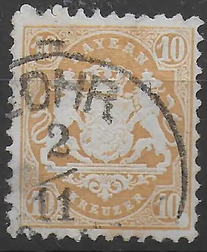 Bayern MiNr. 29 Xb, gestempelt, BPP geprüft