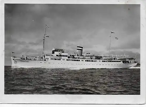 Ansichtskarte Königin Luise, Bordstempel: Hamburg - Helgoland 1933