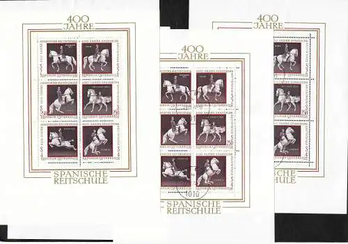 Österreich 1972: 5x Block 2, gestempelt 2x, postfrisch 3x