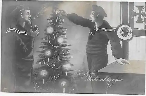 Fotokarte Weihnachtsbaum Marine, MSP S.M.S. Stettin, #55