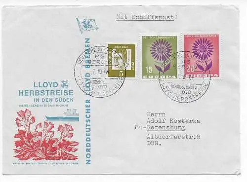 1964 Seepost NDL Herbstreise: Lissabon, Funchal, Cassablanca, Tenerife,La Coruna