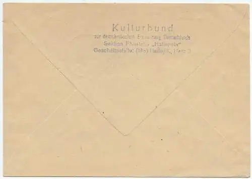 DDR: Schiffspost Brandenburg-Potsdam: Elbe-Havelschau, Dampfer 1957