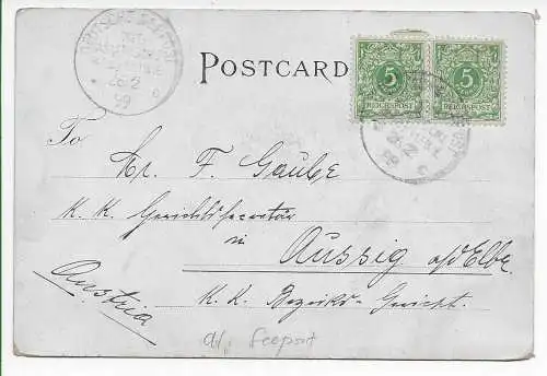 AK Hagenbeck Ceylon Tee, Colombo 1899, Seepost Ost-Asiatische Hauptlinie