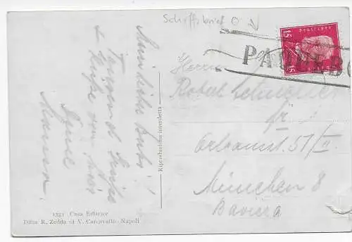 AK Napoli, Schiffspost Paquebot, ca. 1932