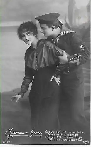 AK Seemanns Liebe: Marine Schiffspost #28, als Feldpost 1917